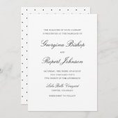 Black Simple Elegant Script Typography Wedding Kaart (Voorkant / Achterkant)