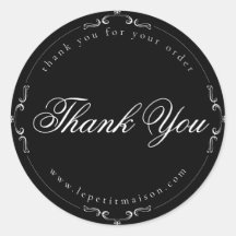 Black Simple  Floury Hartelijk dank