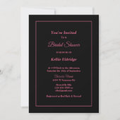 Black Simple Framed Bridal Shower-uitnodiging Kaart (Voorkant)