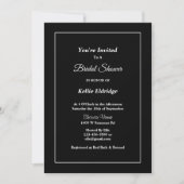 Black Simple Framed Bridal Shower-uitnodiging Kaart (Voorkant)