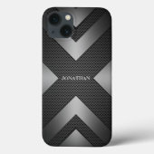 Black Simple Metallic Case-Mate iPhone Case (Achterkant)