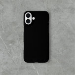 Black Simple Minimalist iPhone 16 Plus Hoesje<br><div class="desc">Eenvoudig zwart.</div>