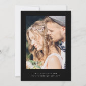 Black Simple Minimalist Weduwfoto Save The Date (Achterkant)