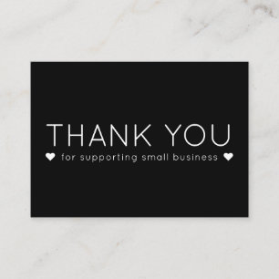 Black Simple Modern - Dank u Visitekaartjes