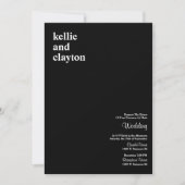 Black Simple Modern Type Weddenschap Kaart (Voorkant)