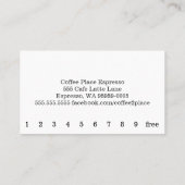 Black Simple News Word Dark Loyalty Punch Card (Achterkant)