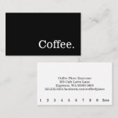 Black Simple News Word Dark Loyalty Punch Card (Voorkant / Achterkant)