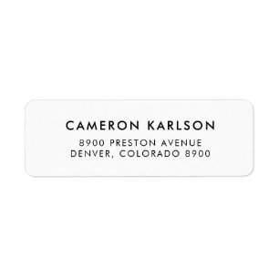 Black Simple San Serif Typografie Etiket