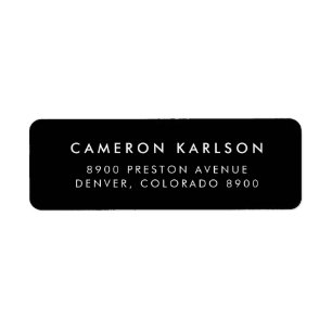 Black Simple San Serif Typografie Etiket