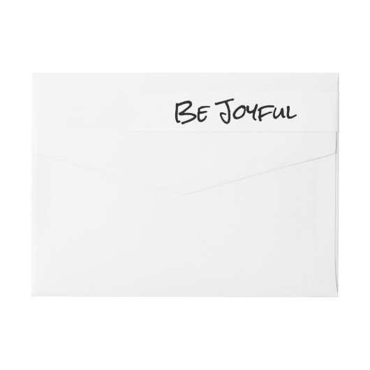 Black Simple Script is Joyful Holiday Labels (Achterkant)