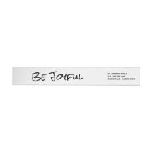 Black Simple Script is Joyful Holiday Labels