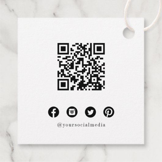 Black Simple Script Modern Luxury bedankt Bedankjes Labels (Achterkant)