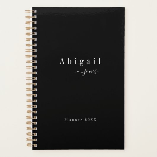 Black Simple Script Modern Luxury Professional Planner (Voorkant)