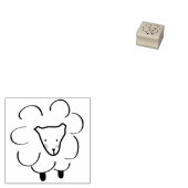 Black Simple Sketch Hand getekende krulschapen Rubberstempel (Gestempeld)