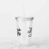 Black Simple Steps Quote Modern Calligraphy Acryl Drinkbeker (Links)