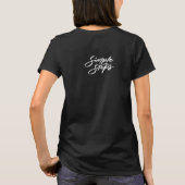Black Simple Steps Quote Modern Calligraphy T-shirt (Achterkant)