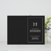 Black Simple Torah Bar Mitzvah-programma (Staand voorkant)