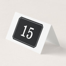 Black Simply Elegant Folded Table Kaart