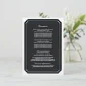 Black Simply Elegant Information Kaart (Staand voorkant)