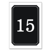 Black Simply Elegant Table Kaart (Achterkant)