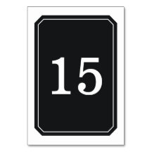 Black Simply Elegant Table Kaart