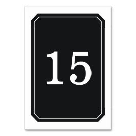 Black Simply Elegant Table Kaart