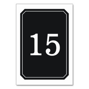 Black Simply Elegant Table Kaart