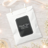 Black Simply Elegant Wedding Bedankzakje (Geknipt)