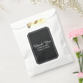 Black Simply Elegant Wedding Bedankzakje (Gezegeld)