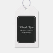 Black Simply Elegant Wedding Cadeaulabel (Voorkant)