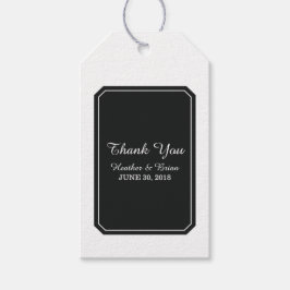 Black Simply Elegant Wedding Cadeaulabel