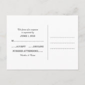 Black Simply Elegant Wedding RSVP Briefkaart (Achterkant)
