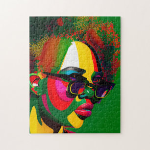 Black Sista Gal Melanin Woman Juneteenth Queen Legpuzzel