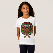 Black Sista Gal Melanin Woman Juneteenth Queen T-shirt (Voorkant volledig)
