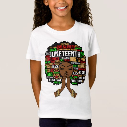 Black Sista Gal Melanin Woman Juneteenth Queen T-shirt (Voorkant)