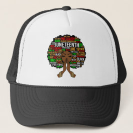 Black Sista Gal Melanin Woman Juneteenth Queen Trucker Pet