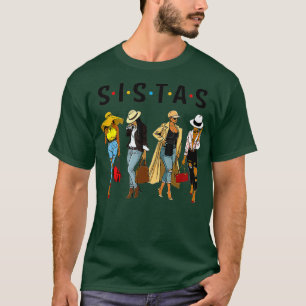 Black Sistas Queen Melanin African American Gift T-shirt