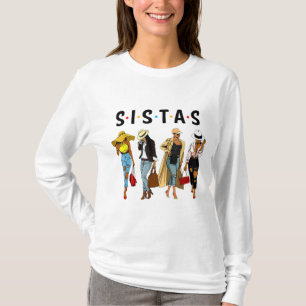 Black Sistas Queen Melanin African American Women T-shirt