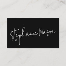 Black Sjabloon Business Minimalist Script Simple