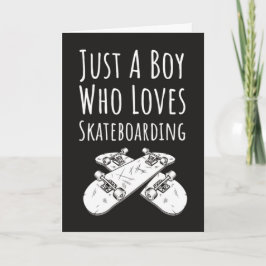 Black Skateboarding Cards For Baby Boys Skateboard Kaart