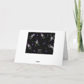 Black Skeleton Dancing Halloween Happy Birthday Kaart (Achterkant)