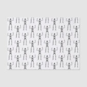 Black Skeleton Silhouette Tissuepapier (Voorkant)