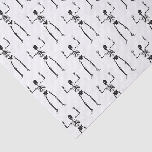 Black Skeleton Silhouette Tissuepapier (Detail)