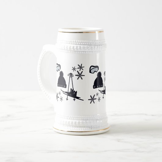 Black ski & winter designs  bierpul (Voorkant links)