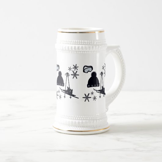 Black ski & winter designs  bierpul (Voorkant rechts)