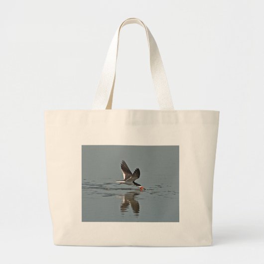 Black Skimmer Photo Grote Tote Bag (Voorkant)