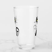 Black Skinny Cat met grote gele ogen Glas (Links)