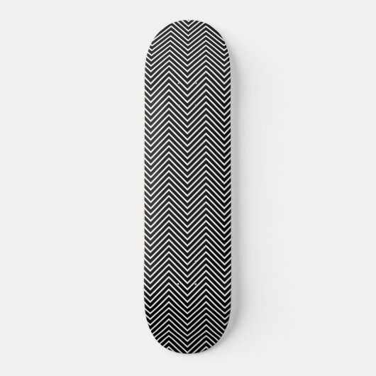 Black Skinny Chevron Persoonlijk Skateboard (Voorkant)