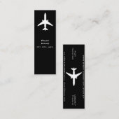 Black Skinny-kaarten Mini Visitekaartje (Voorkant / Achterkant)