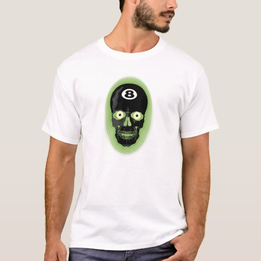 Black Skull 8 Ball T-shirt (Voorkant)